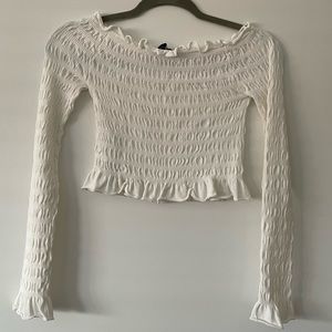 New Zara Cropped, Long Sleeve Stretch top